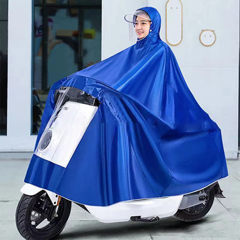 Motorcycle Raincoat Waterproof Hoodie Rain Cape Reusable Bike Rain Coat Mobility Scooter Outdoor Rain Poncho For Men Women