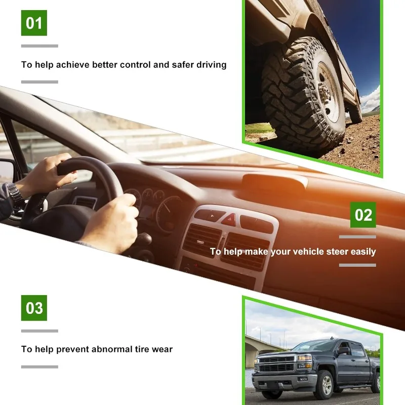 SCITOO 10 pz Kit Sospensione Anteriore Braccio di Controllo Superiore Tirante Estremità Barra Stabilizzatrice Collegamenti Giunti Sferici Inferiori Misura 2007-2013 Per