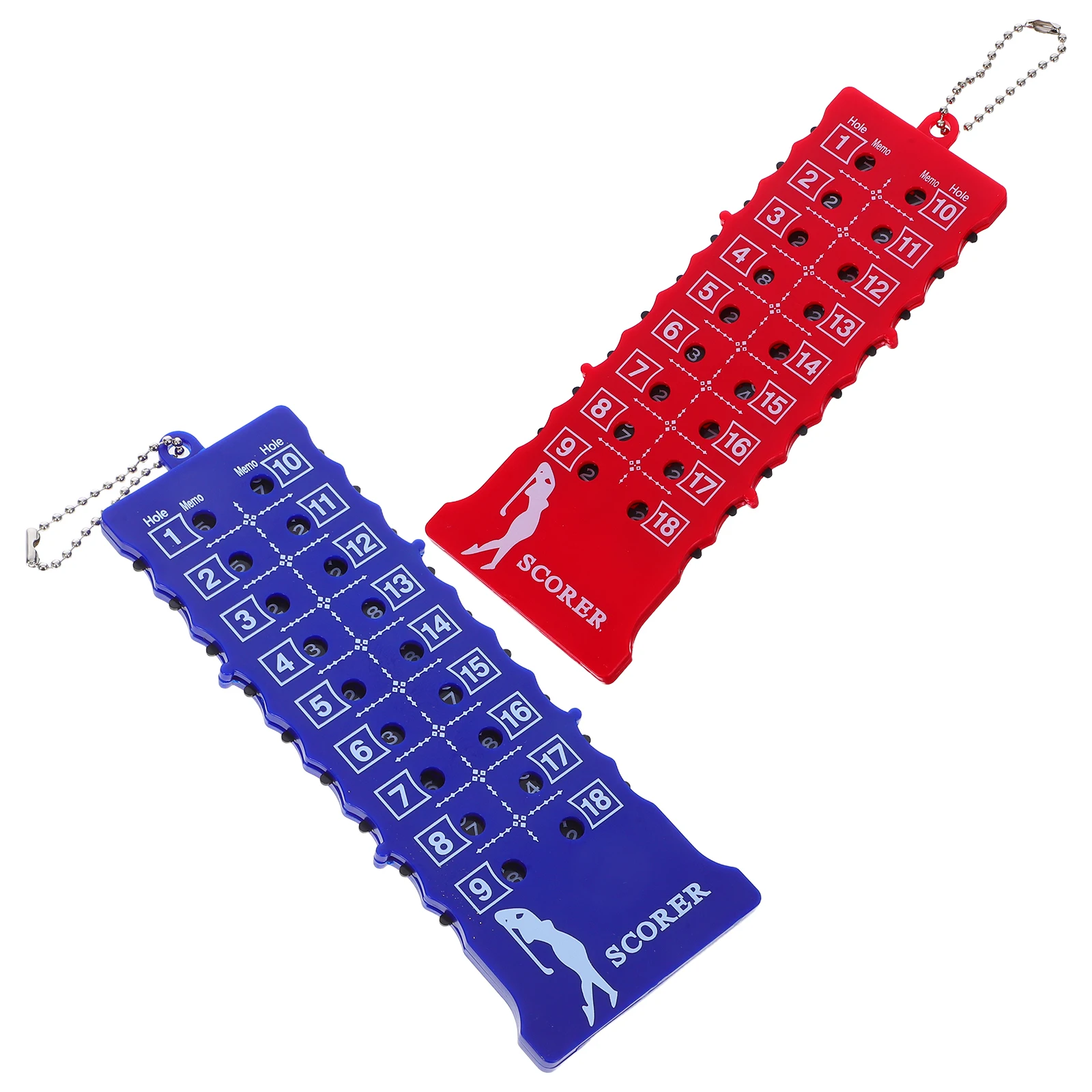 

2Pcs Portable Golf Score Counter Lightweight Durable Stroke Counter Keychain for Practice Training Competition