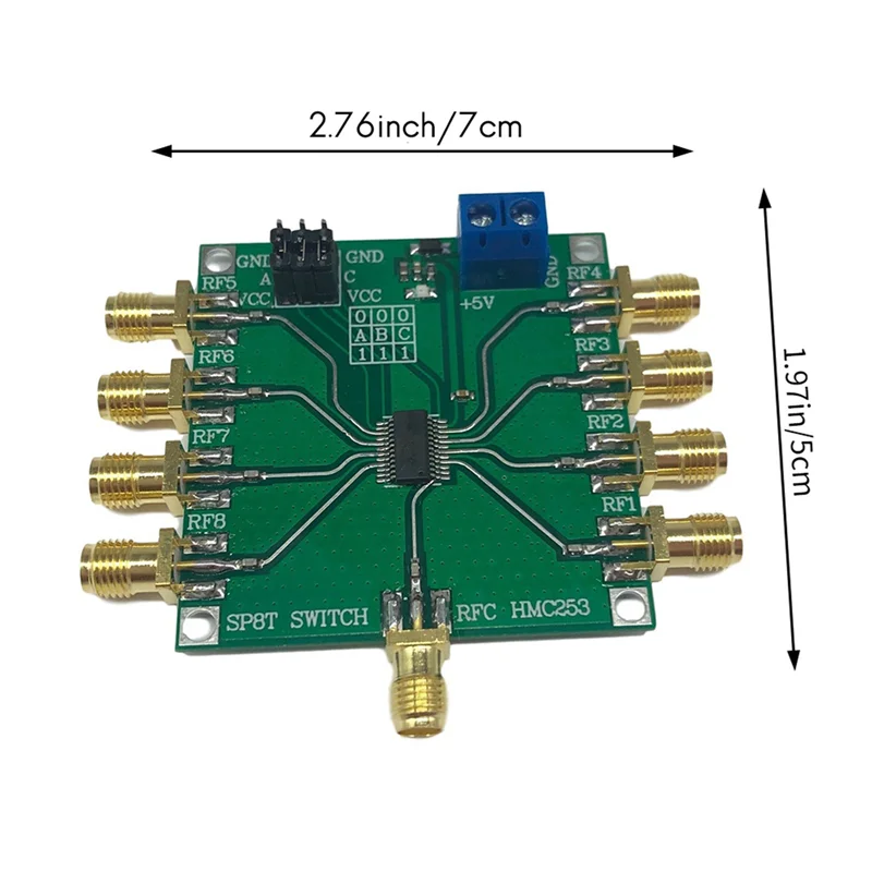 REPLA-3X HMC253 DC-2.5 Ghz multifunción RF unipolar interruptor de ocho lanzamientos interruptor Rf canal selección módulo de antena