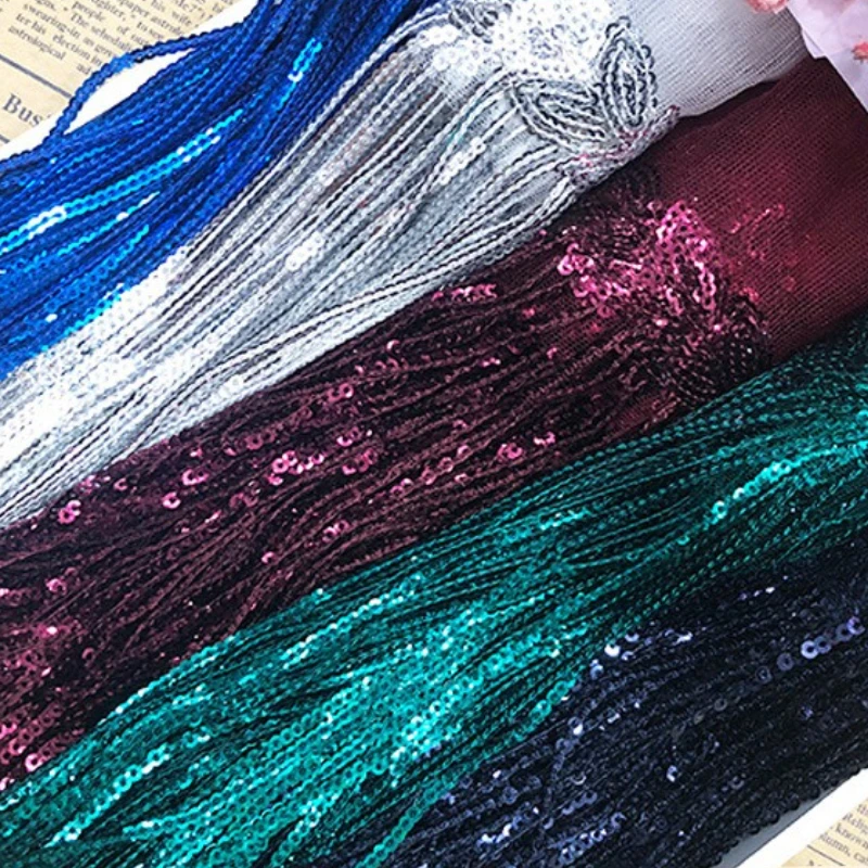 9 ياردة 10/18 سنتيمتر الترتر هامش شرابات الدانتيل تقليم فساتين الزفاف الملابس عيد الميلاد الديكور شرابة هامش الخياطة اكسسوارات