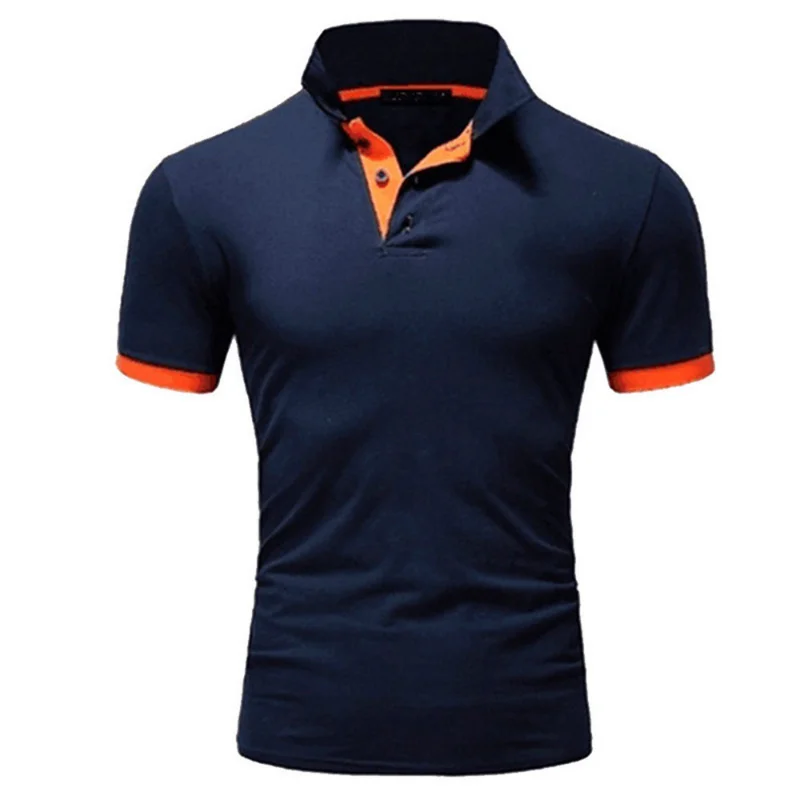 Kurzarm-Poloshirts für Herren, lässig, schmale Passform, Basic-Design, schnell trocknende Anti-Falten-Oberteile