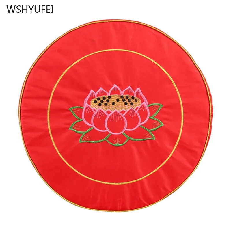 38x4cm sponge Circular Lotus Worship Pad temple Ancestral Hall Household kneeling pads Detachable cover pray for auspiciousness