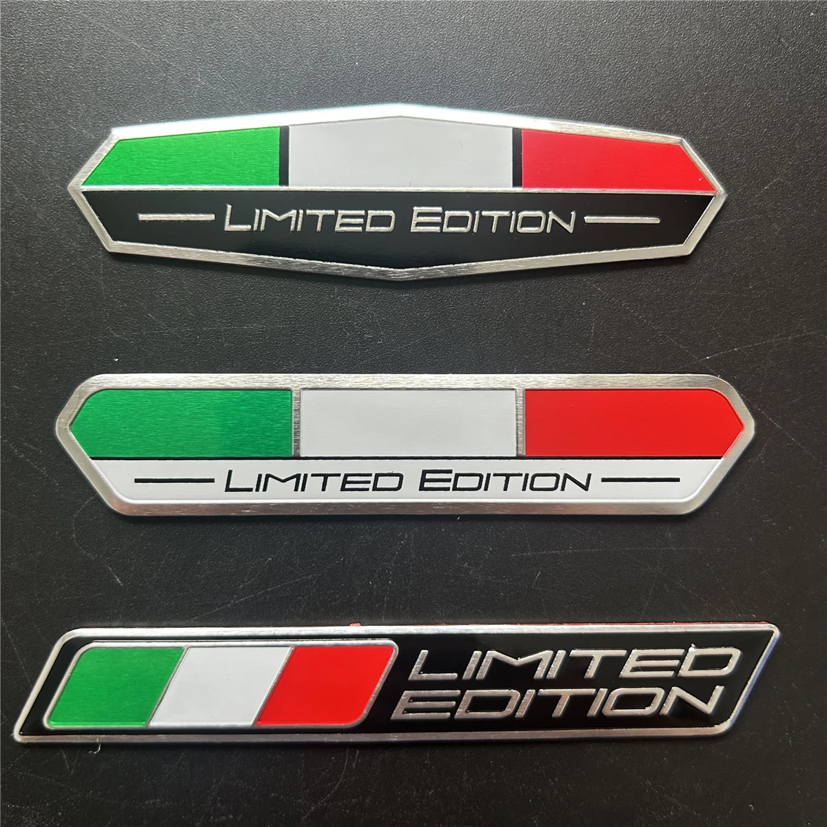 Italy flag LIMITED EDITIONaluminum alloy car logo suitable for body trunk rear side sticker decorative decal accessories