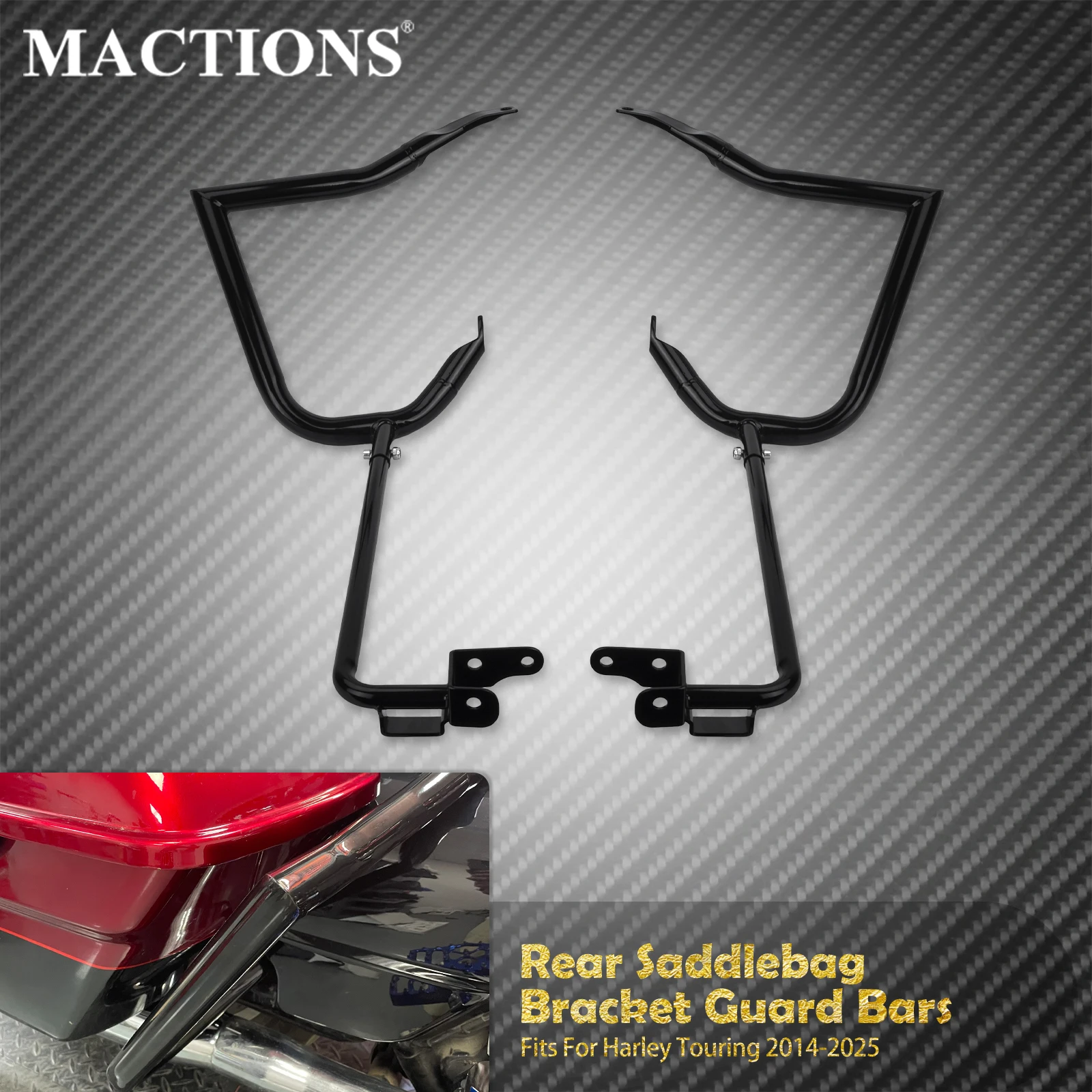 

Кронштейны-защитные дуги для задних кофров мотоциклов Harley Touring Road Street Electra Glide Road King 2014-2025