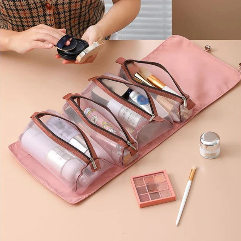 Women\'s makeup bag can be split 4-in-1 multi-functional simple travel portable travel cosmetics storage toiletry bag wholesale