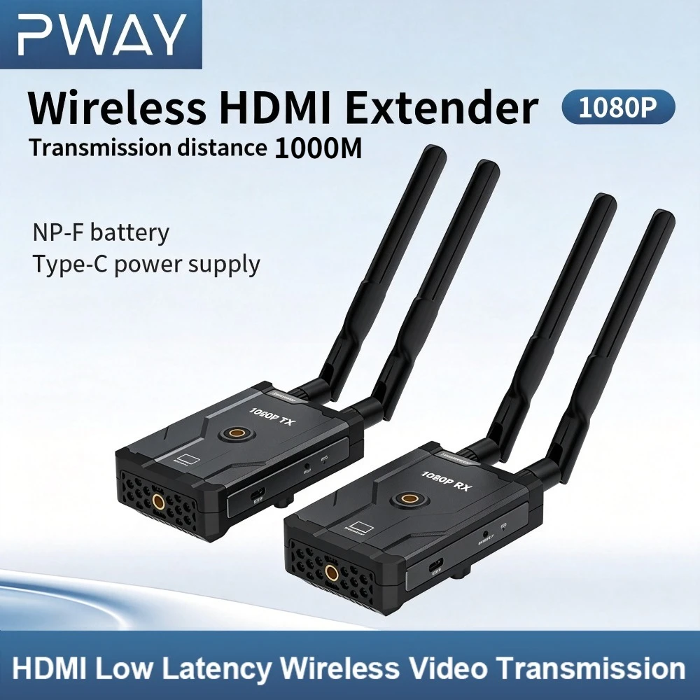 1000M  Wireless Extender Kit 1080P Wireless HDMI Transmitter and Receiver Video Transceiver for Camera Laptop PC TV