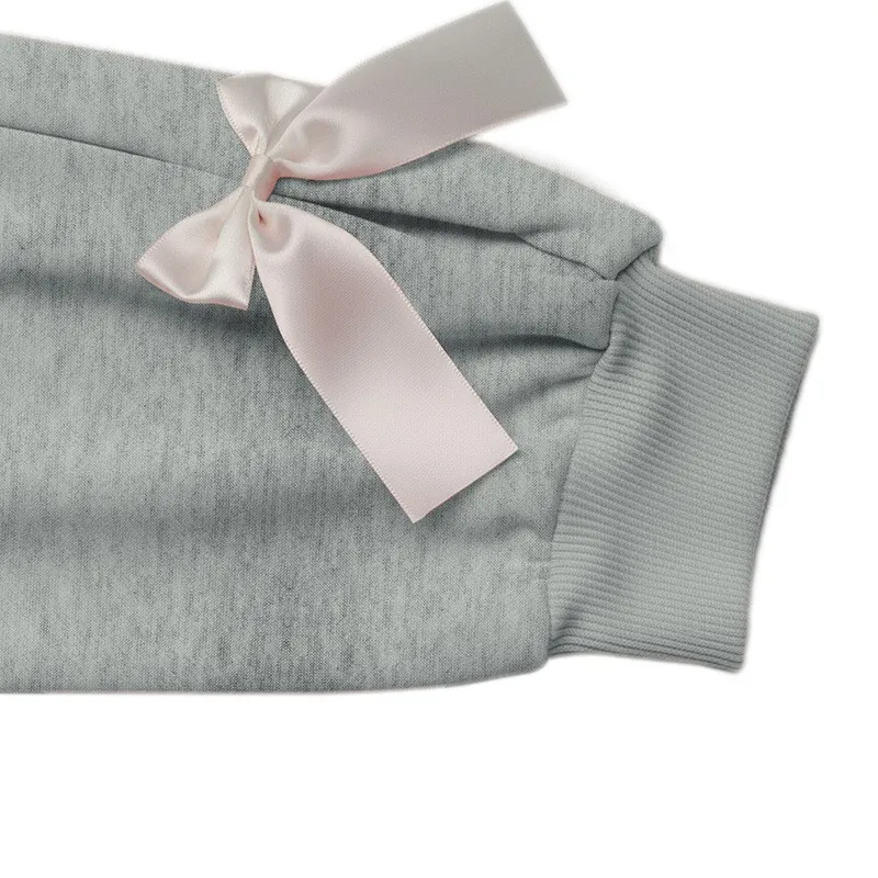 Round Neck Bow Sweatshirt Regular Length Sweet and Fresh with Pullover Patchwork Regular Sleeve Autumn Loose Fit Women Hoodie