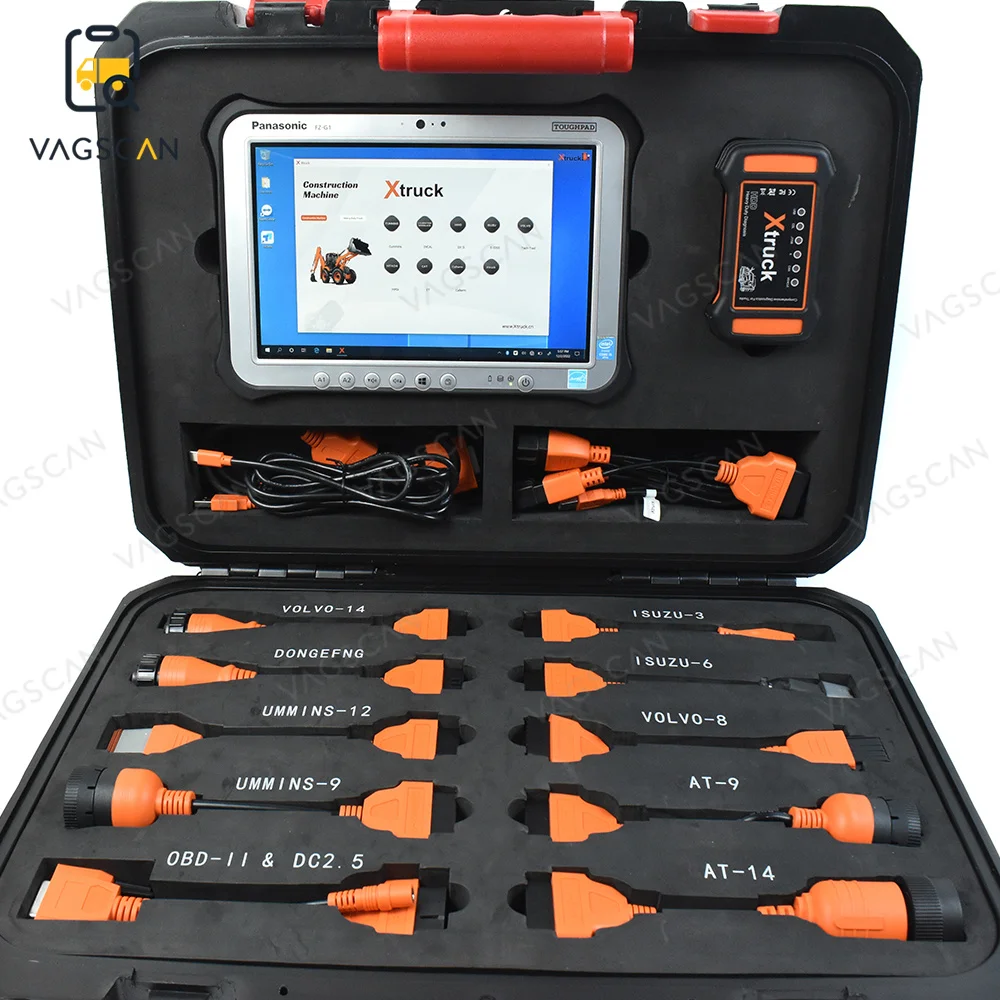Multi-Brands Xtruck Y009 HDD Universal Diagnostic tool with FZG1 Tablet full set support UMMIS IS UZU HINO ET4 SDP3
