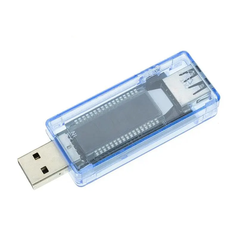 Тестер батареи USB прозрачный синий вольтметр емкость тока зарядное устройство измеритель мобильной мощности умный дом портативный тест времени V20