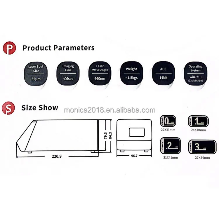 Modern Denta Products Hospital Instruments Phosphor Plate Scanner HDS-500 Digital Imaging Plate Scanner With 3pcs Plates