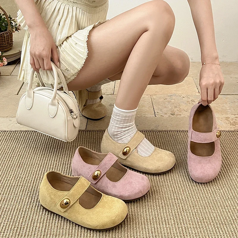 

Pop Retro Style Internal Elevation Women Mary Jane Shoes Fashion Shallow Slip On Pumps Ladies Outdoor Concise Shoes
