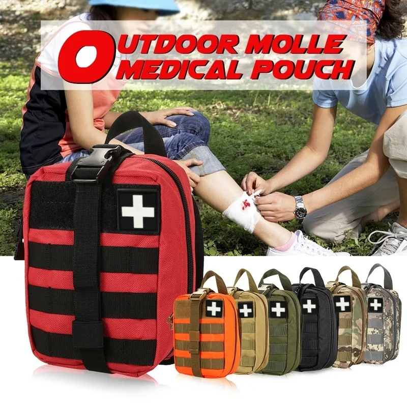 Outdoor MOLLE Medical Pouch Tactical EDC First Aid Kit Portable Survival Trauma Bag For Travel Hunting Car Emergency Empty Medic