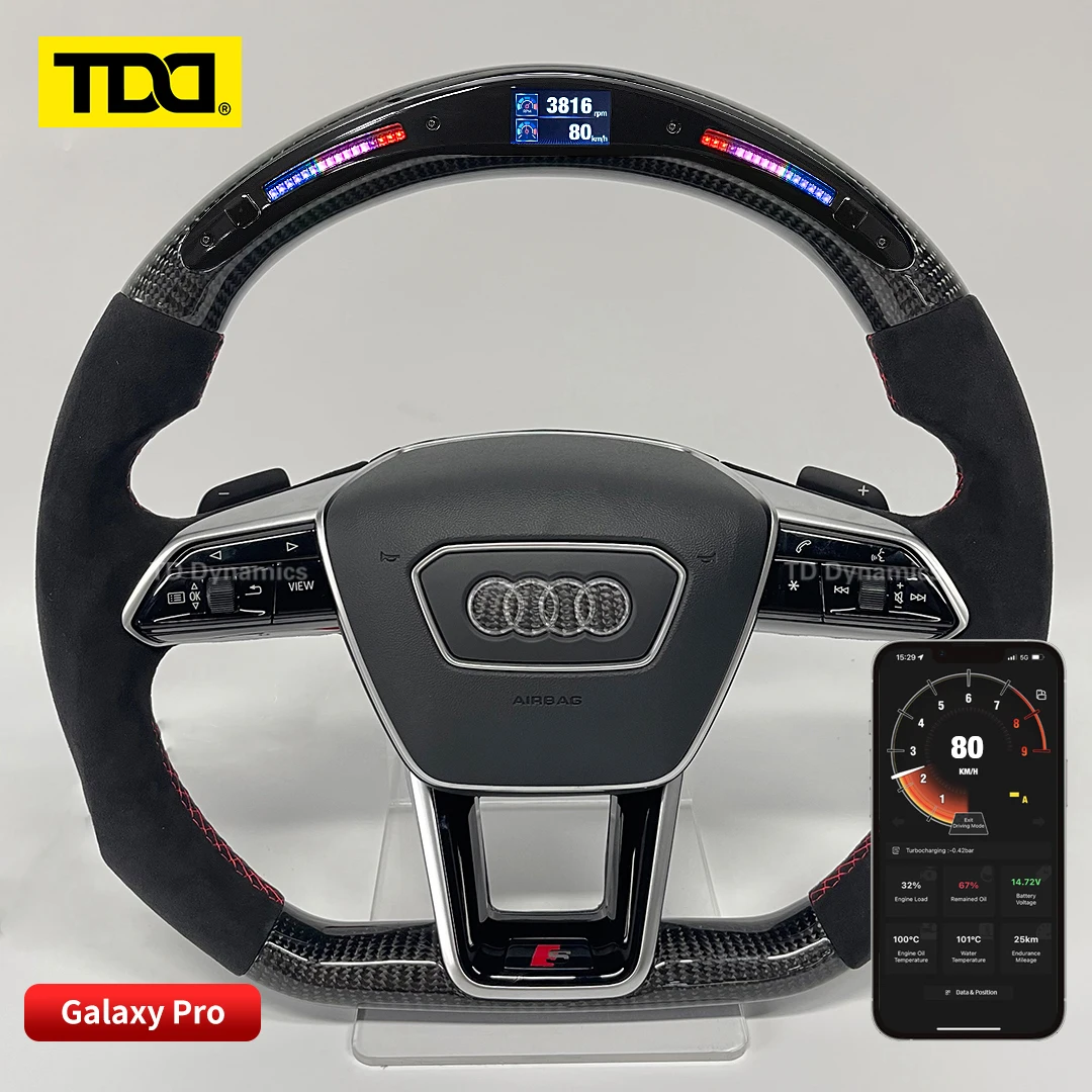 

TDD Carbon Fiber customized smart Galaxy pro LED Steering Wheel for Audi A6 RS6 RS7