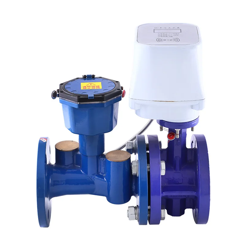 ultrasonic valve-controlled water meter DN50~ DN300 intelligent IC card swiping large digital display remote transmission contr