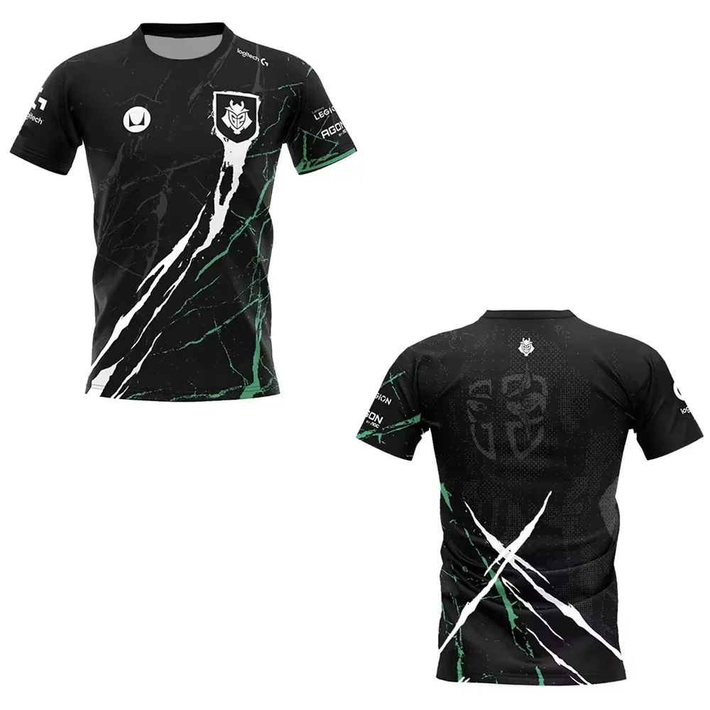 2025 New Summer G2 Sports Esports Game T-shirt National Team Uniform 3D Printed T Shirt O-Neck Breathable Sport Oversized Tops 5