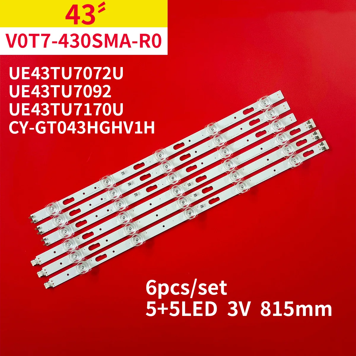 LED bar for Sam sung ue43tu7160 UE43TU7100 UE43TU7000 UE43TU8000 UN43TU7000 UN43TU8000 UN43TU8200 UN43TU700DF V0T7-430SMA-R0