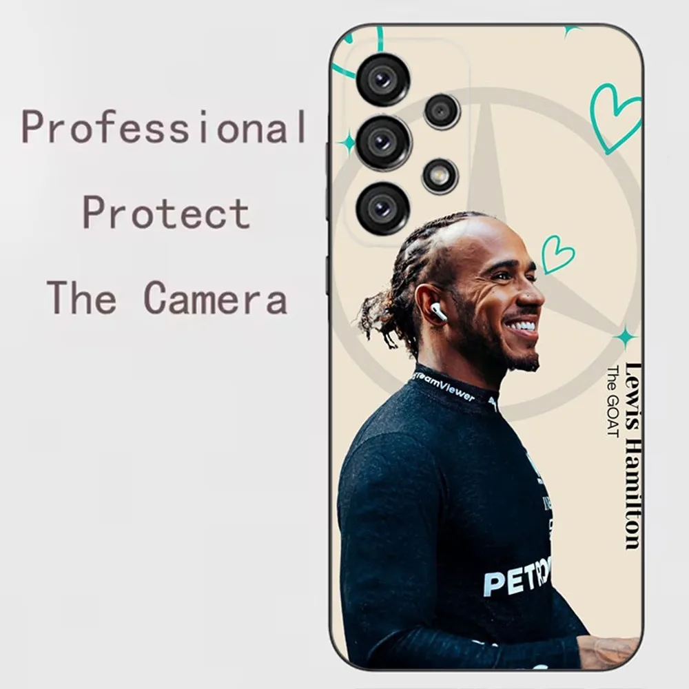 L-Lewis H-Hamilton 44  Phone Case For Samsung Galaxy A91,A80,A73,A72 ,A71,A53A52,A32 ,A31A22,A21s,A20,Black Cover