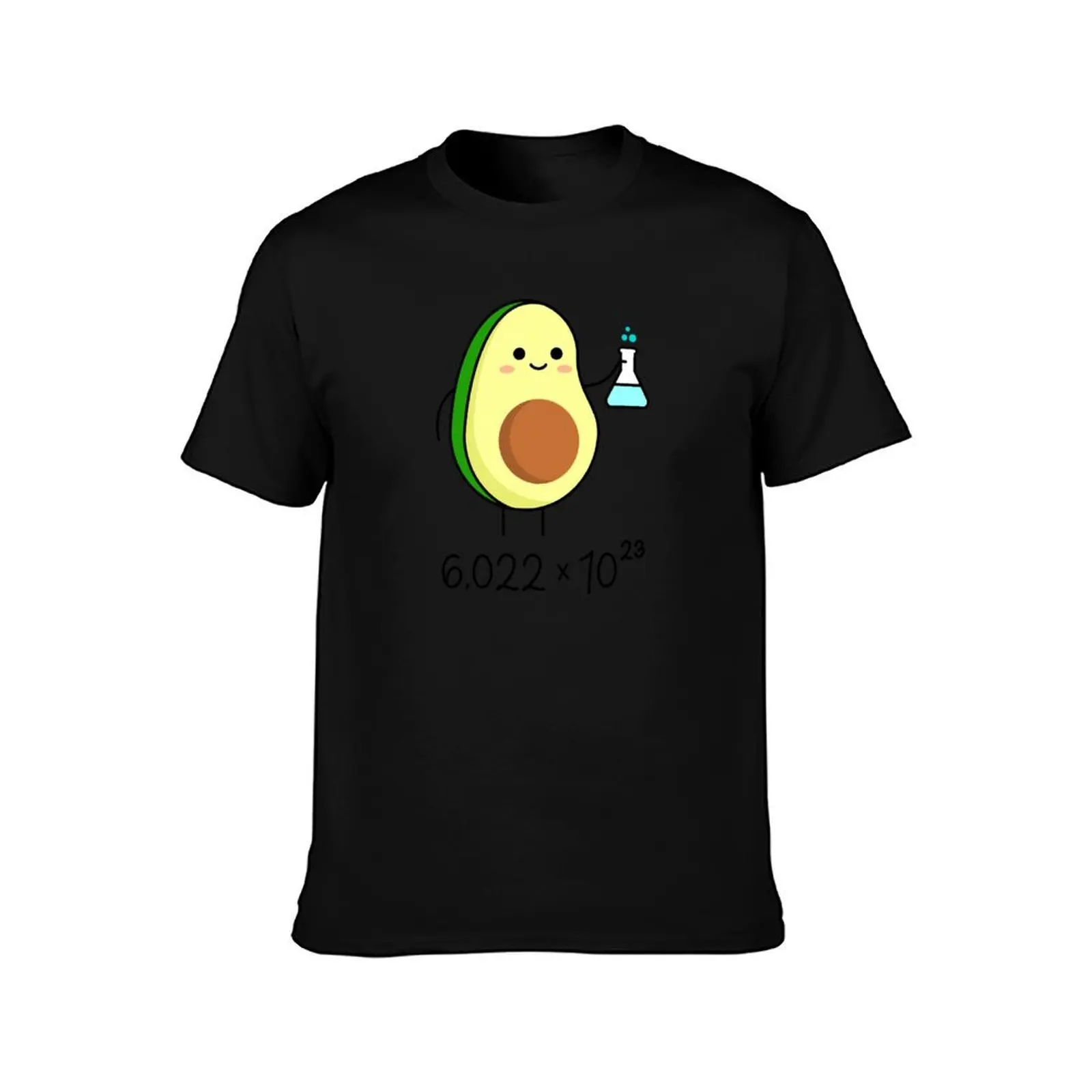 Avogadro's Number Pun. Cute Avocado Chemist T-Shirt Simple Casual Short Sleeve Tee T-Shirt