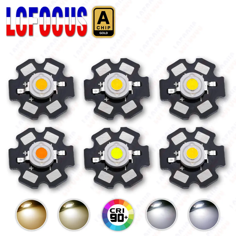 

10pcs CRI Ra 90 LED Chip Warm Nature Cool White 3000K 4000K 6000K 10000K For Jewelry Exhibition Photography 1W 3W 5W Light Beads