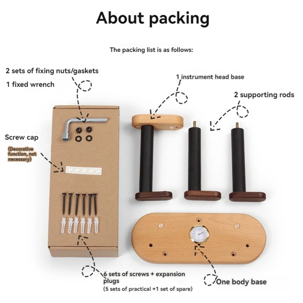 

ABVL-Humidity Measuring Guitar Hanger, Guitar Hook, Wall Mount, Non-Slip Display Stand, Split Bracket, Accessories