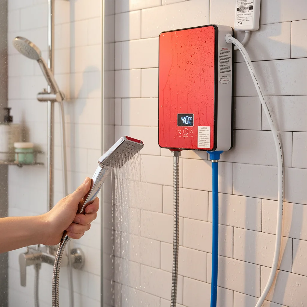 

Instant Heating Tankless Water Heater Digital Electric Shower with Handheld Spray Nozzle for Bathroom Kitchen