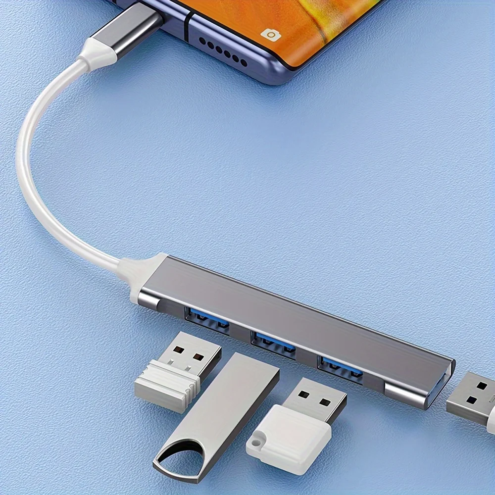 1 Buah 4 Port Multi Splitter Tipe C HUB 3.0 USB 3.1 Adaptor OTG untuk Xiaomi Lenovo Macbook 13 15 Air Pro PC Aksesori Komputer