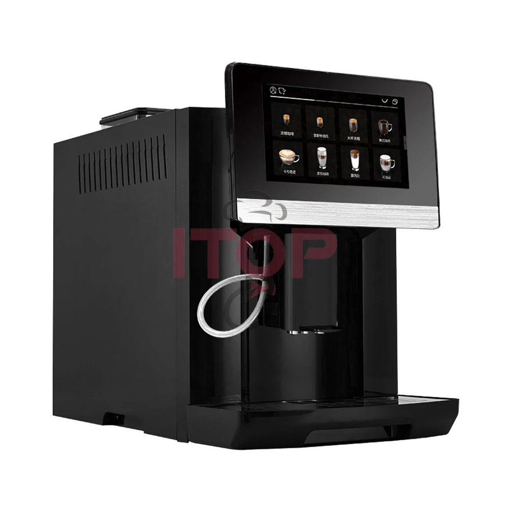 ITOP-cafetera automática ULKA, máquina de café con pantalla táctil de 7 pulgadas, 20 + menús de café, Espresso, 110V, 220V, 19 Bar