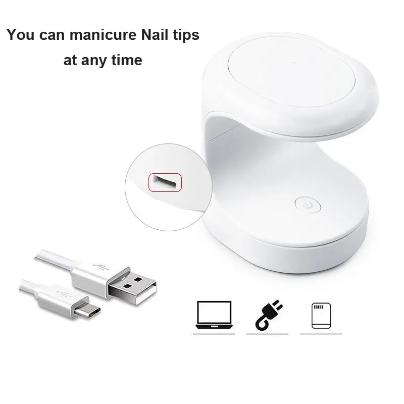 Mini Nail Dryer UV Lamp Manicure Machine Single Finger Nails Art Tool Gel Polish 16W Nail Dryer LED Lamp Manicure Tools With USB