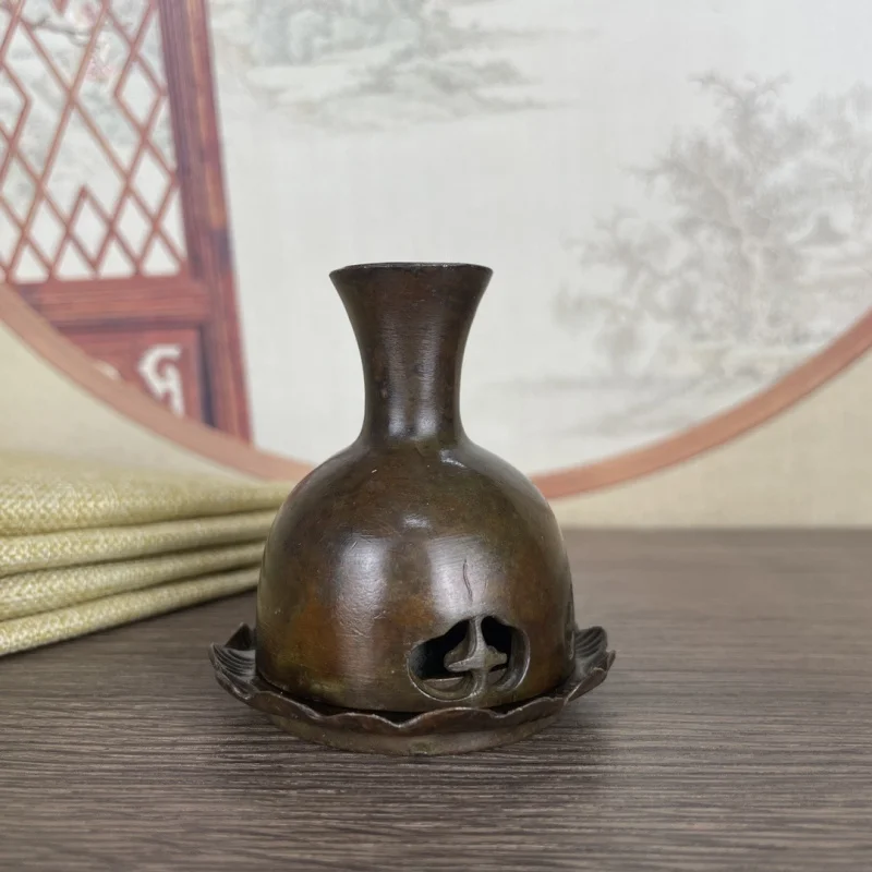 Antique Bronze Fortune and Prosperity Tower Incense Ornament
