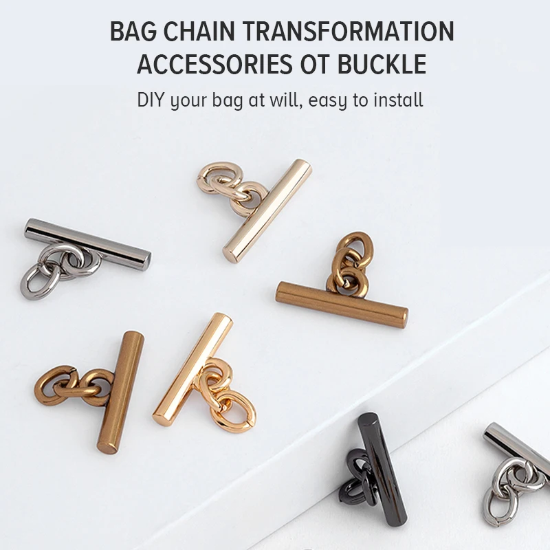 WUTA 2 Pcs Metal Bag Chain Transformation Accessories Buckle Handbag Wallet Crossbody Chains Modification DIY Bag Strap Hardware