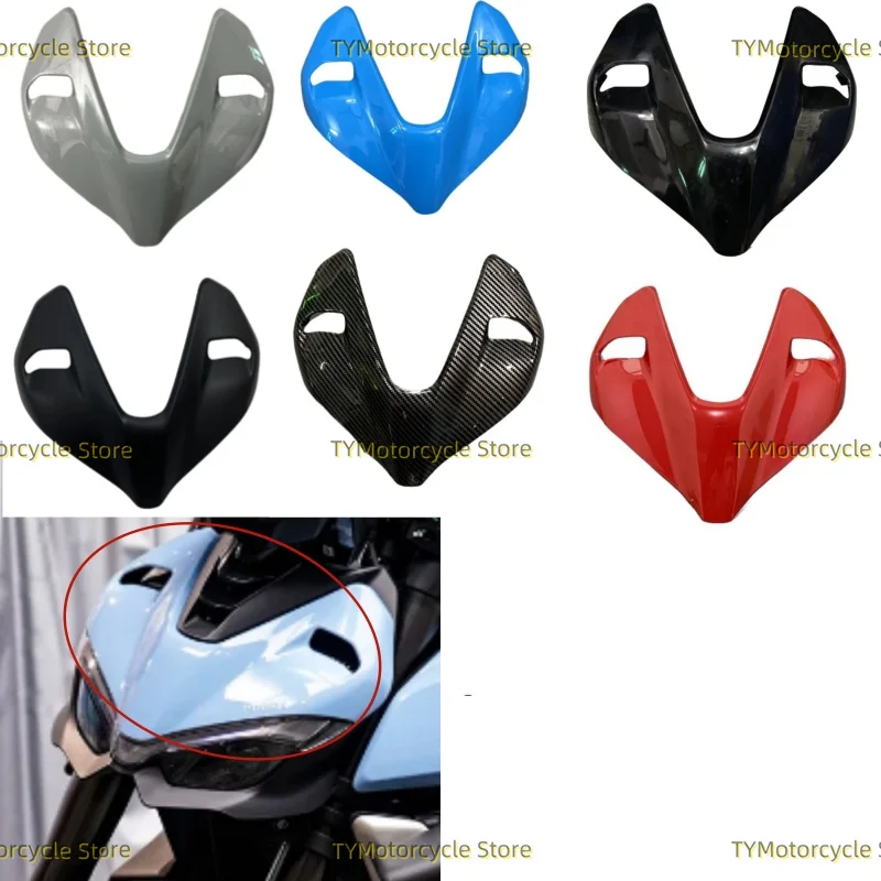 Motorcycle Front Fairing Front Air Intake Cover Headlight Front Cover Guard Fit For Ducati Streetfighter V4 V4S V4SP 2020-2023