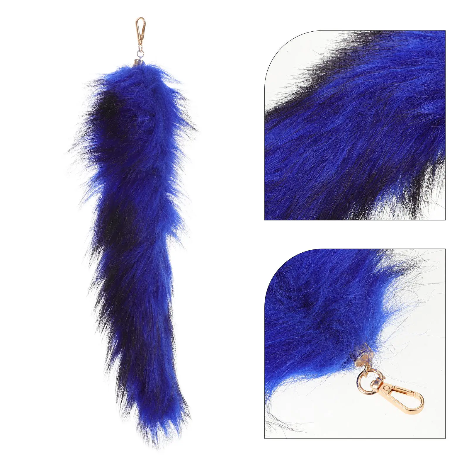 

Fox Tail Keychain Handcrafted Halloween Bag Pendant Backpack Charm Cute Animal Tail Keyring Clasp Decoration Fox Keychain
