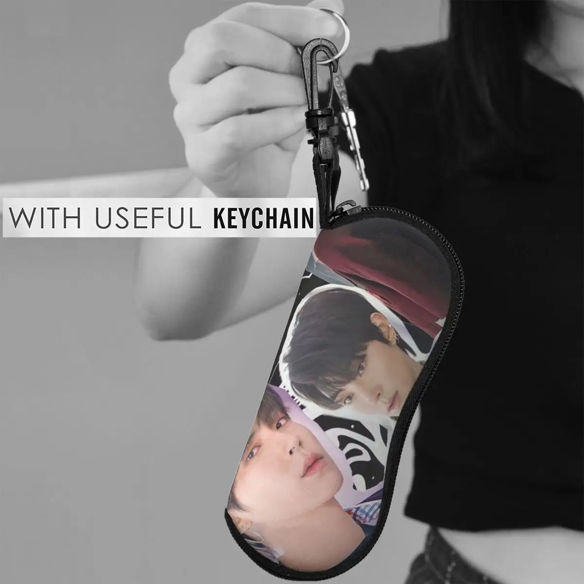 Hwang In Yeop シェルメガネケースプロテクターサングラスボックス女性男性ソフト眼鏡バッグポーチ