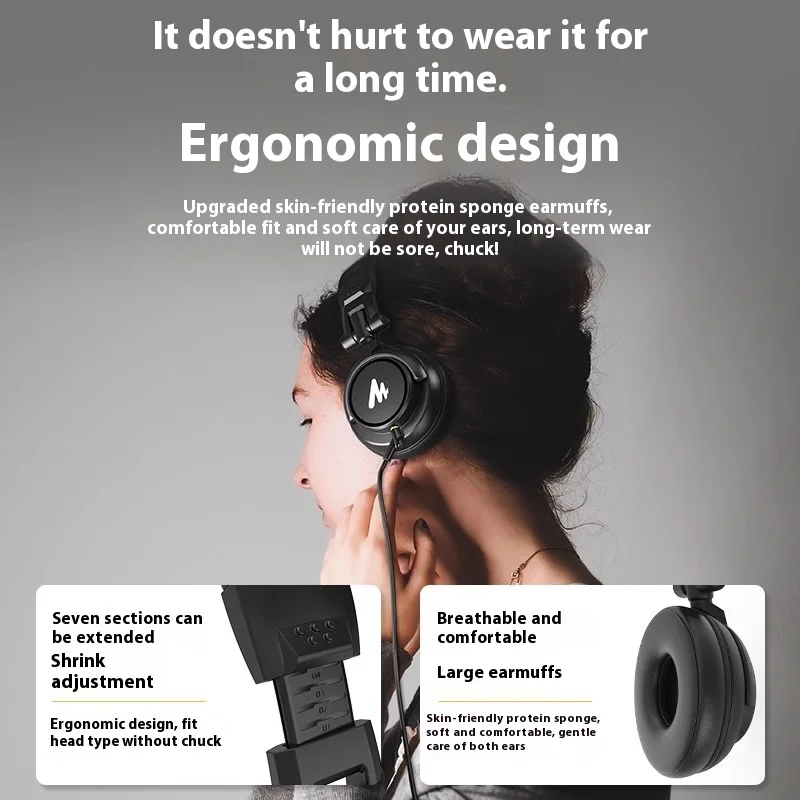 Sudotack MH601 HIFI наушники проводной мониторинг игровая гарнитура складное хранение закрытые наушники пользовательские компьютерные аксессуары подарки