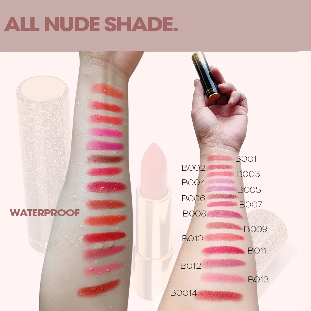 Wasserdicht Koreanische Nude Samt Matte Lippenstift Lang Anhaltende 14 Farben Rosa Dark Red Private Label Setzen Ihre Eigenen Logo Großhandel