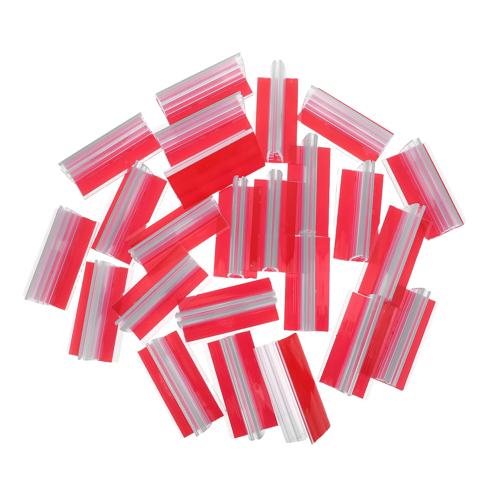 

24Pcs Self Adhesive Label Holders Clear Plastic Display Stand Business Card Name Tag Holder Office Retail Use Poster Holder