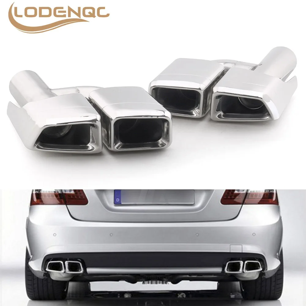 Racing Exhaust Tail Pipe Muffler Tail Tip 304 Stainless Steel Tailpipe For 2006-2013 Mercedes Benz E class W212