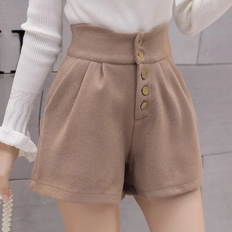 Shorts Women Single Breasted Design Classy Lady Elegant Charm All-match Pure Teenagers Casual Mujer 2020 Spring BF Streetwear