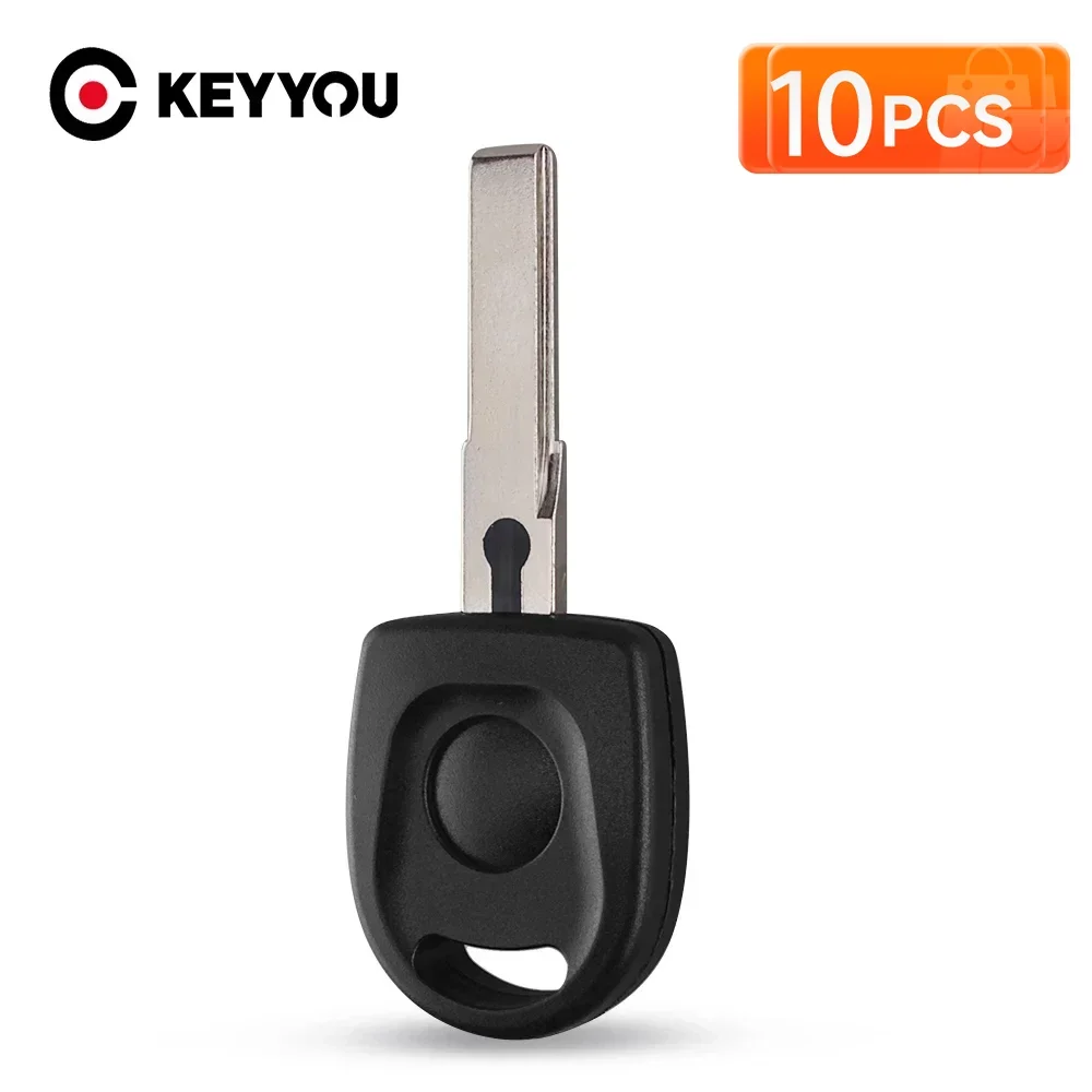 

KEYYOU 10X 20X For VW Volkswagen Jetta POLO BORA PASSAT SKoda SEAT Transponder Key Shell Car Key Blank Case Uncut HU66 Blade