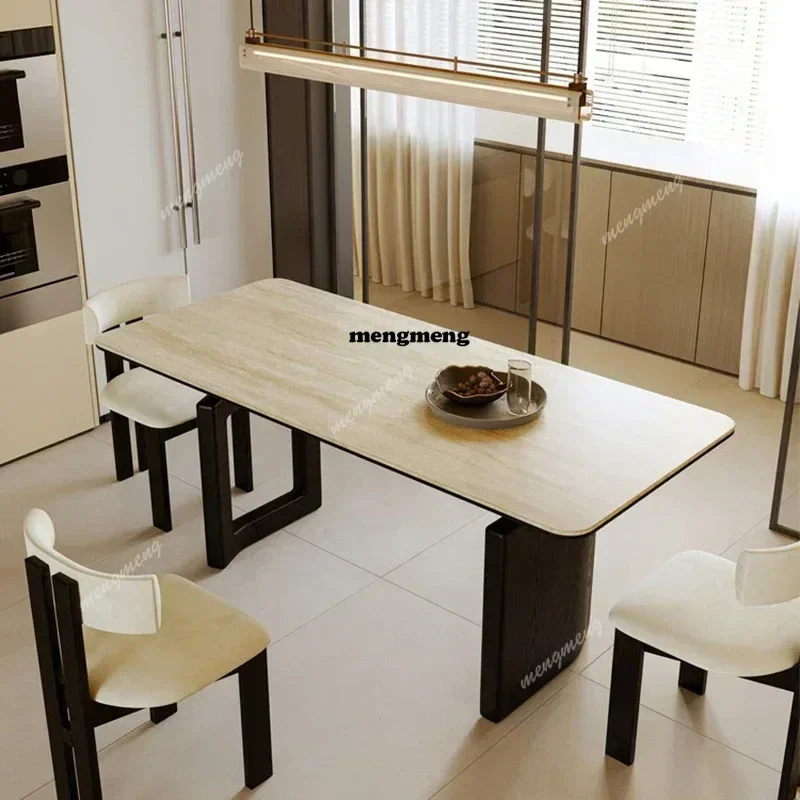 A178Italian Minimalism Dining Table Nordic Cream Style Originality Restaurant Rock Table Simple Home urniture Tavolo Pranzo