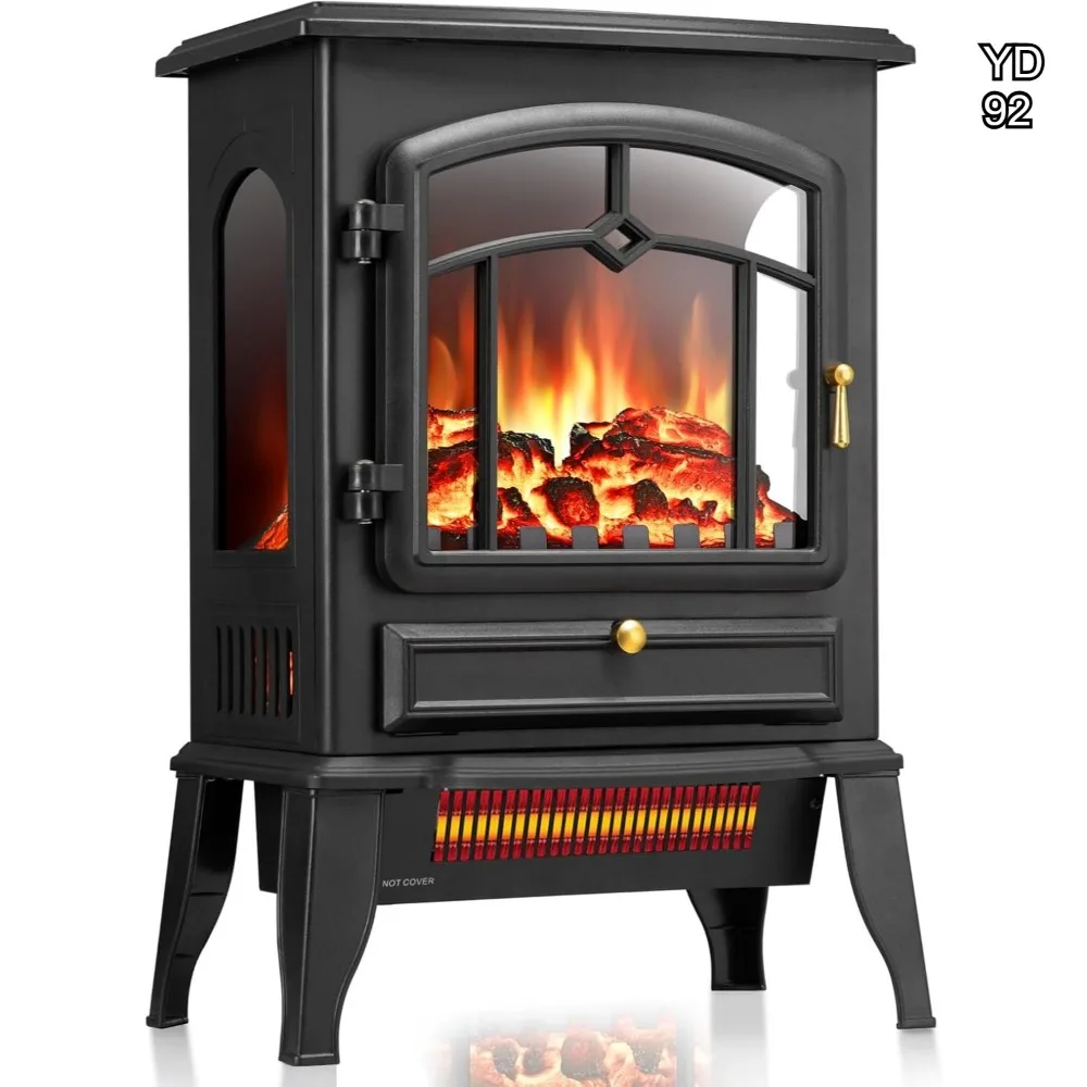 

Электрический камин-обогреватель с регулируемой яркостью пламени, быстрый нагрев 5100 BTU для гостиной и спальни