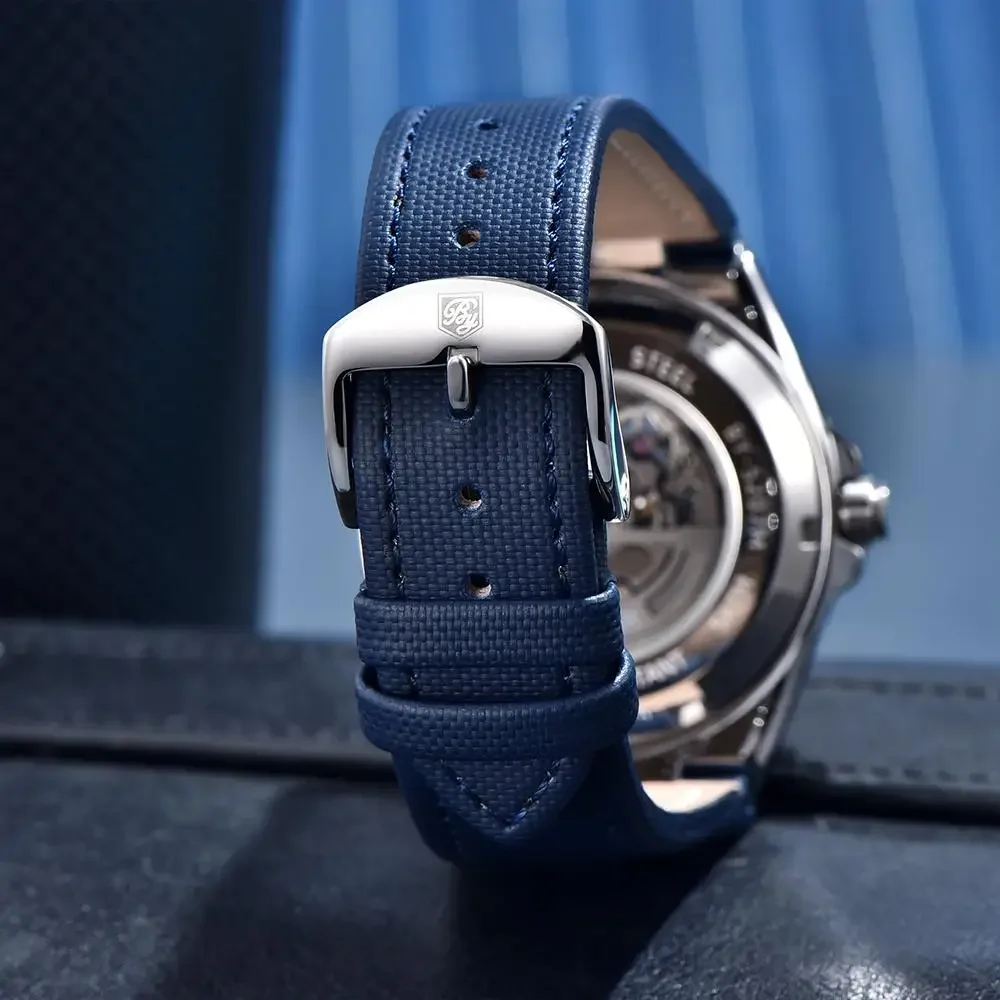 New Benyar BY5207 Automatic mechanical wristwatch Fashion Classic Skeleton Watch Alloy daily waterproof watch Hombre reloj