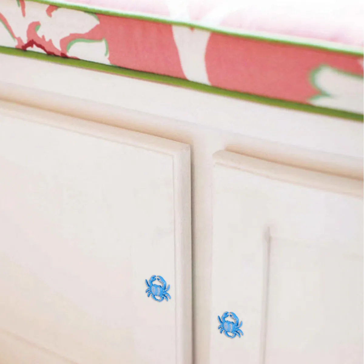 Tirador de Gabinete y Cajón de Hierro Fundido con Diseño Oceánico de Cangrejo Azul, Pomo de Puerta Sencillo para Mejora de Muebles de Hogar y Cocina