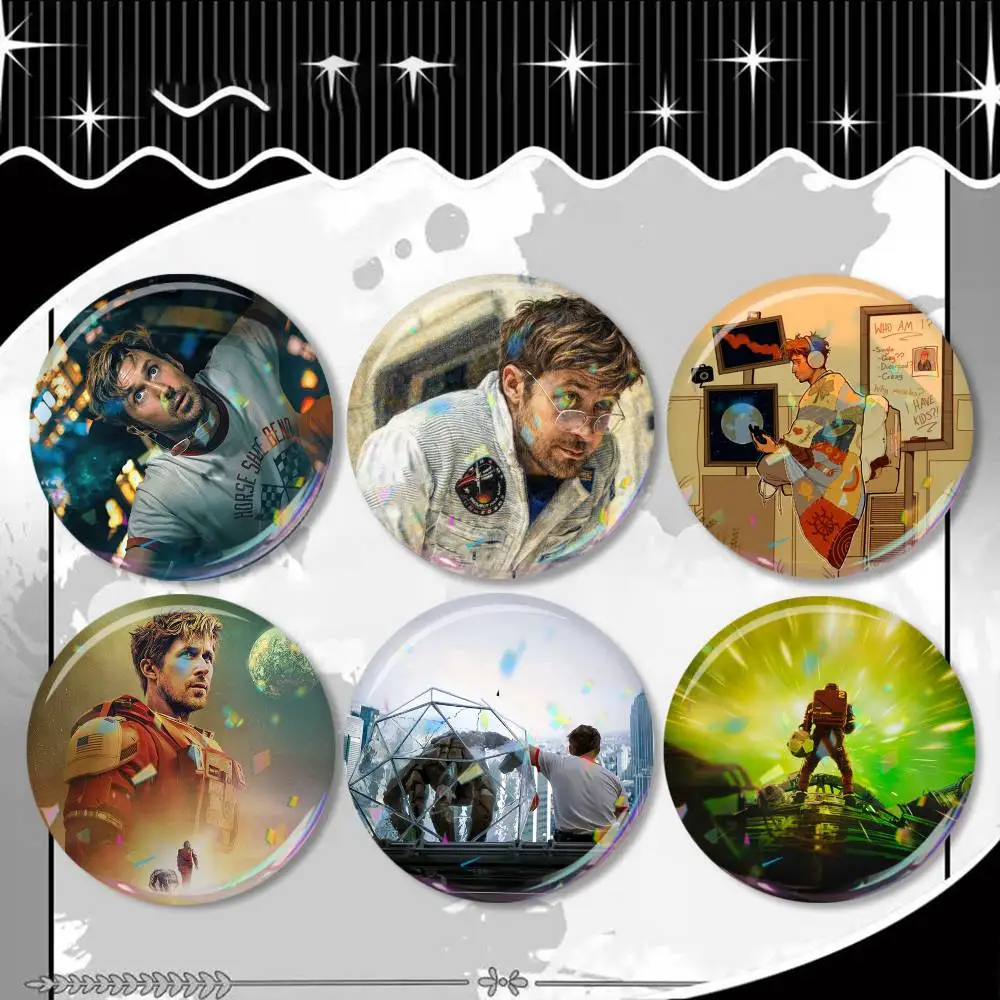 R-Ryland G-grace Laser Badge Creative Pins Brooch for Bag Clothes Hat Decor Gifts Fans Collect