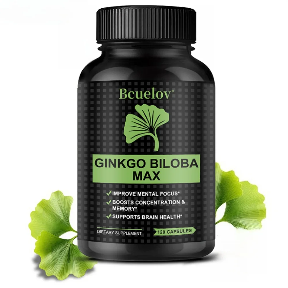 Ginkgo Biloba Capsules - Boost Brain, Improve Memory and Cognitive Abilities, Improve Blood Circulation