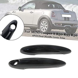 2pcs Gloss Black Car Door Handle Cover Auto Parts ABS Plastic Fit For BMW MINI Cooper S R50 R52 R53 R55 R56 R57 R58 R59 R61