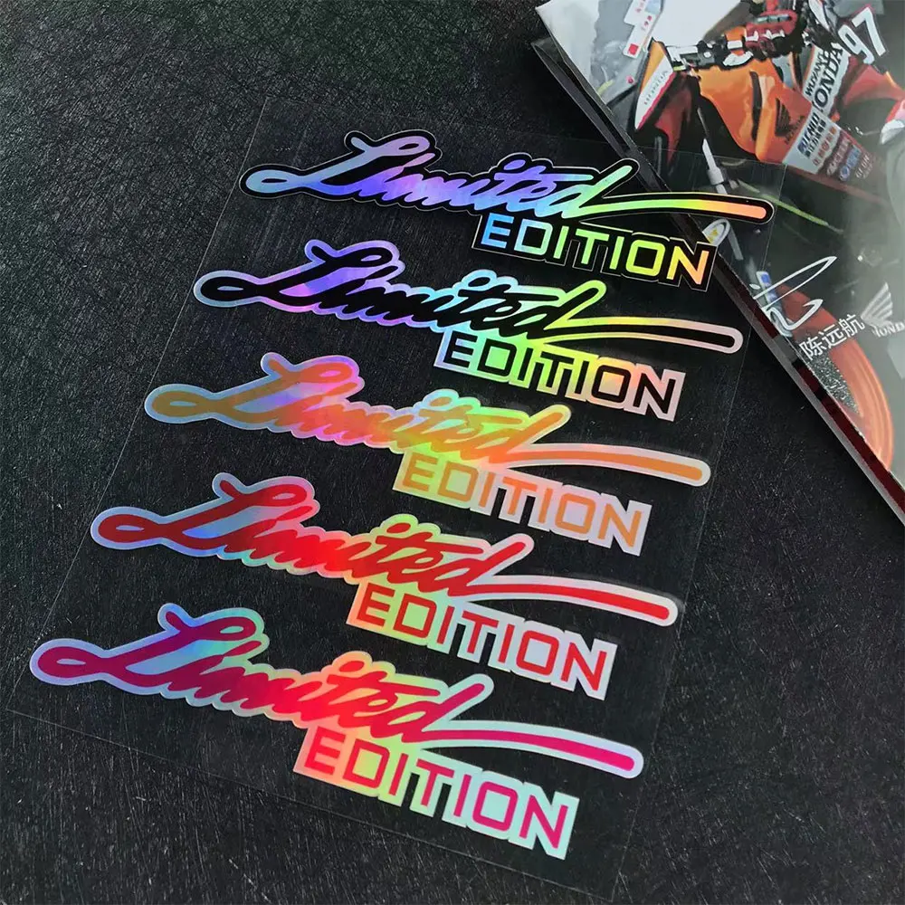 LIMITED EDITION Car Motocycle Reflective Laser Rainbow Sticker Decals for Suzuki Yamaha BMW Honda Lada Toyota Chevrolet Hyundai