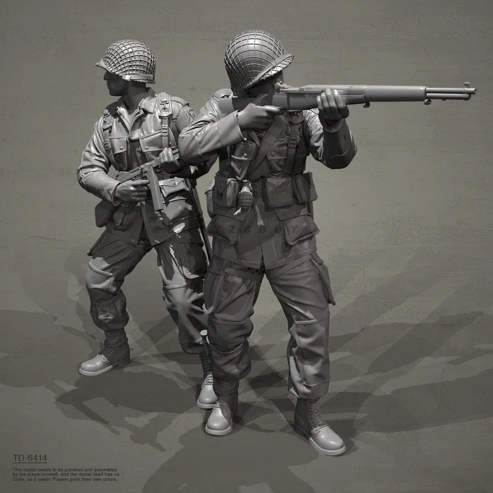 Tinggi Pria 50mm 75mm Resin tentara model kit gambar tidak berwarna dan dirakit sendiri (3D Printing ) TD-6414/3D