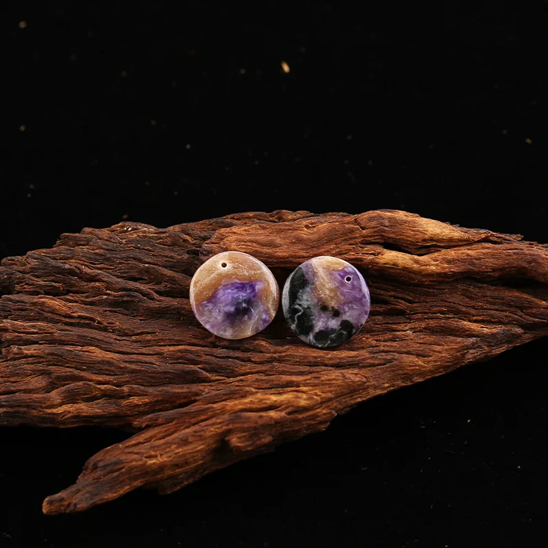B&F Charoite Earring Beads for Jewelry Making, Handmade Natural stones beads, Stones for jewelry Making Supplies